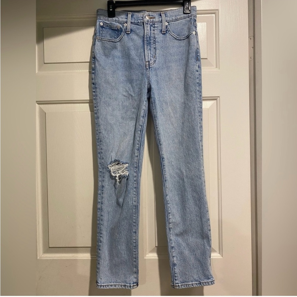 Madewell The Perfect Vintage Crop Jean size 26 distressed